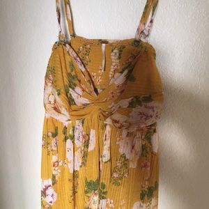 FREE PEOPLE Yellow floral Flowy sundress